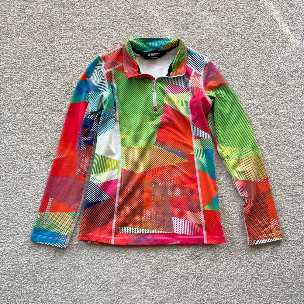 Sunice Girl’s Colourblock Quarter-Zip Top